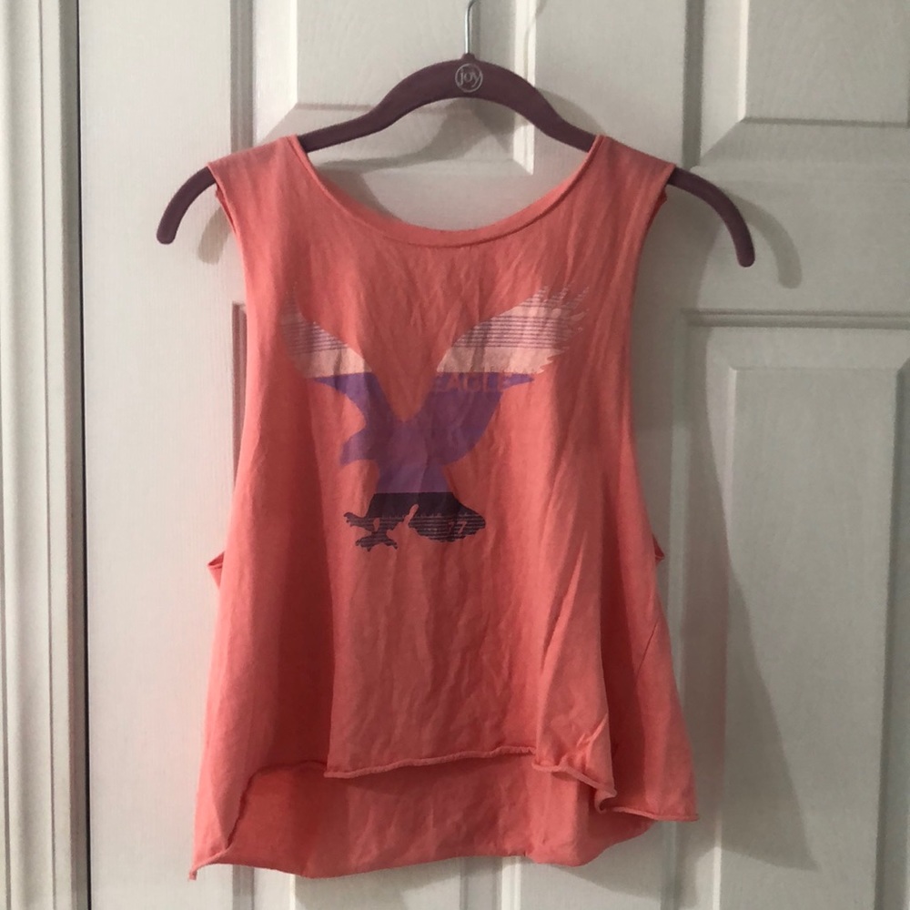 Size Small Pink American Eagle Cropped Tank Top